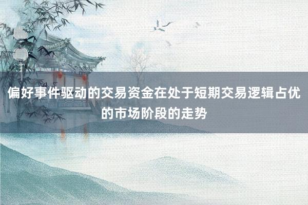偏好事件驱动的交易资金在处于短期交易逻辑占优的市场阶段的走势