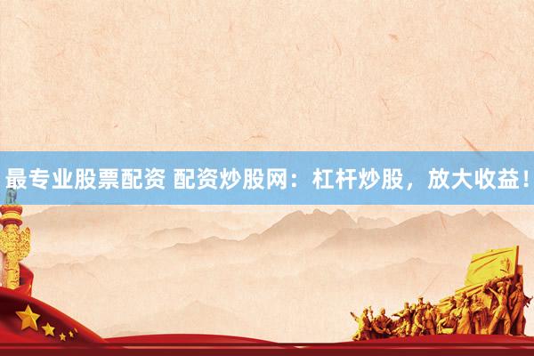 最专业股票配资 配资炒股网：杠杆炒股，放大收益！